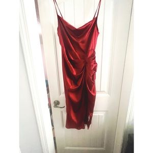 Shein Burgandy Red Dress